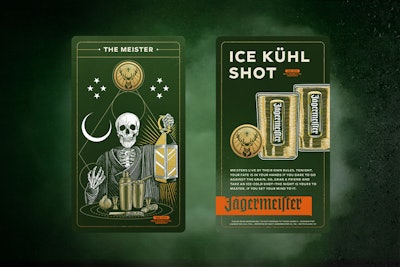 The branded AR filter brings up Jägermeister imagery, including its signature stag logo, along with tarot cards. Users can then tap on the card to reveal their cocktail fate, a.k.a., drinks that incorporate the digestif liqueur.