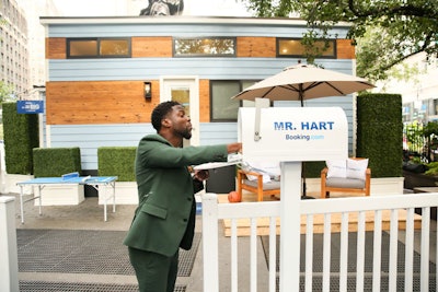 Kevin Hart teamed up with Booking.com to curate a tiny home in New York's Herald Square.