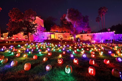 Artists from around the country carved the pumpkins, and New York-based producer Debbi Katz handled the set build.