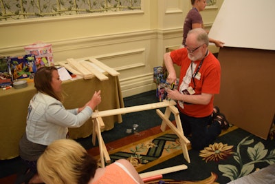 Orlando-based Play With a Purpose offers the “Ye Olde Toy Shoppe” activity where groups can assemble and decorate a variety of children’s toys and furnishings, which are then donated to a local charity.