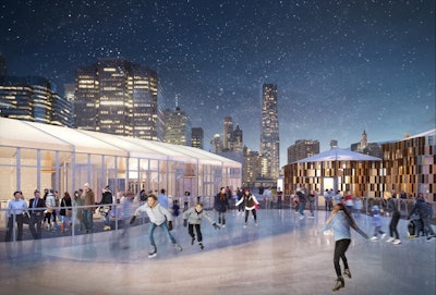 Winterland Rink, NYC’s only outdoor rooftop ice rink with panoramic views available for buyouts