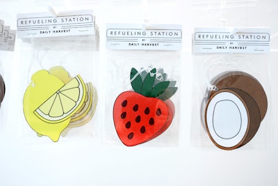 Car air fresheners were reinvented to resemble healthy foods.
