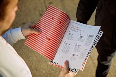 Passersby were handed pamphlets that provided tips on how to spot misinformation and stats about the spread of false news.