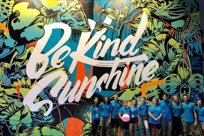In September, Kilowatt Events designed and executed a sustainability program for the Kaaboo Del Mar music, art, and culinary festival in San Diego. Blumberg and his team worked with a strong volunteer presence (pictured) to execute waste operation onsite.