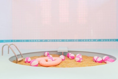 The Museum of Ice Cream pop-up features numerous installations, including a pool of fake sprinkles.