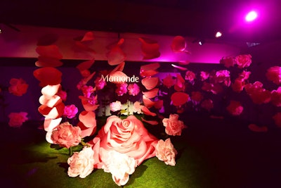 South Korean skincare and cosmetics brand Mamonde created a room filled with oversize pink flowers.