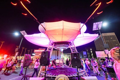 The Rogue Scarab was designed to be an escape from reality; it has a custom-built trampoline that guests can lay on.