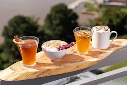 The Watergate Hotel’s Top of the Gate rooftop bar and lounge is celebrating fall with four hot cocktails: Kentucky Apple Cider with Maker’s Mark, spiced apple cider, cinnamon, and anise; Keoke Coffee with Kahlua, crème de cacao, brandy, and coffee; mulled wine with brandy, cloves, cardamom, citrus, and cinnamon; and spiked hot chocolate with Bailey’s, Jameson, and Swiss hot chocolate.