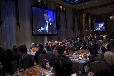 Setting the stage, with vibrant audio & video feeds. Waldorf Astoria, NYC