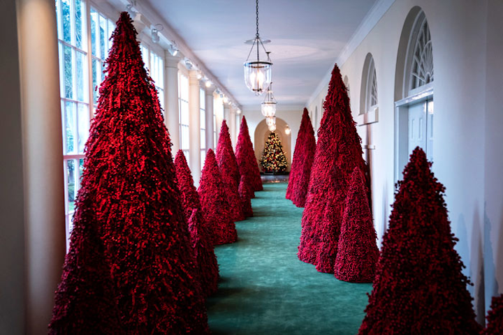 White House Holiday Decorations Bold And Festive Creepy