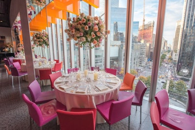 Stunning dinner views of Columbus Circle and Central Park