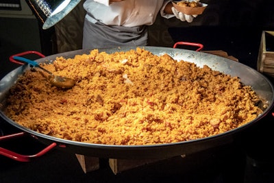 Dishes included alligator sausage and grits, chicken and waffles, smoked pulled chicken with macaroni and cheese, and jambalaya.