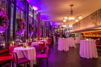 Holiday cocktail reception in the main dining room