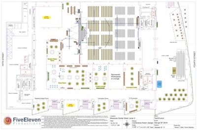 TechCrunch Disrupt Main Conference Layout
