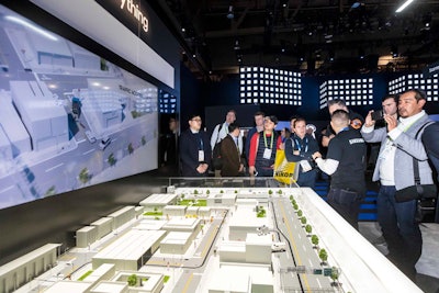 An exhibit about Samsung’s role in the future of connected technologies featured a diorama that depicted how the brand’s driving and C-V2X (cellular-vehicle to everything) technologies will help people in cities commute more efficiently and safely.