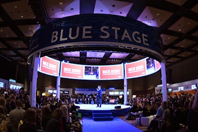Agriculture and technology converged in new ways at the event. An in-the-round stage was one way organizers shook up the convention’s footprint.