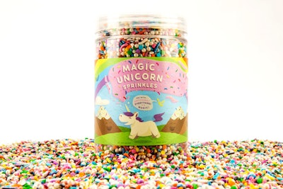 Atlanta dry goods company Beautiful Briny Sea is known for its small-batch sea salts, but in 2018 the company embraced everything sweet by rolling out jars of $20 Magic Unicorn Sprinkles. The 24-ounce container comes with its own wooden scoop and is filled with rainbow jimmies, jewel jimmies, pastel sequin wafers, vanilla sugar pearls, and diamond crystal sugar for dusting on cookies, cakes, cocktails, and more.