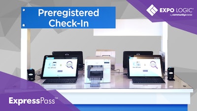 ExpressPass™ stations are a self-service check-in solution for badge printing on-site.