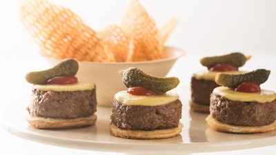 Mini Open Face Cheeseburgers