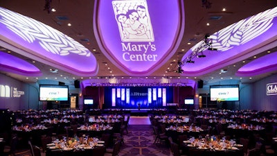 Overview of the ballroom at the Washington Hilton for Mary's Center annual gala
