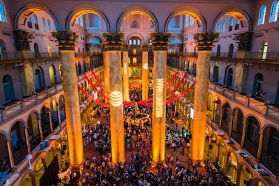 Logo Projection for Washingtonian Magazine at the National Building Museum