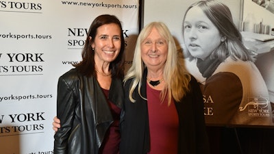 Groundbreaking sports journalists Sam Marchiano (left), Melissa Ludtke have each hosted a post-tour meal