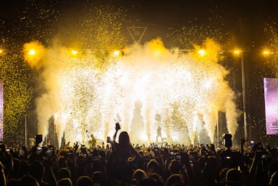 A$AP Rocky closed out the Mind Melt stage Sunday night, using smoke machines and confetti for dramatic effect.
