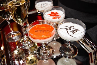 Cocktails were imprinted with on-theme graphics.