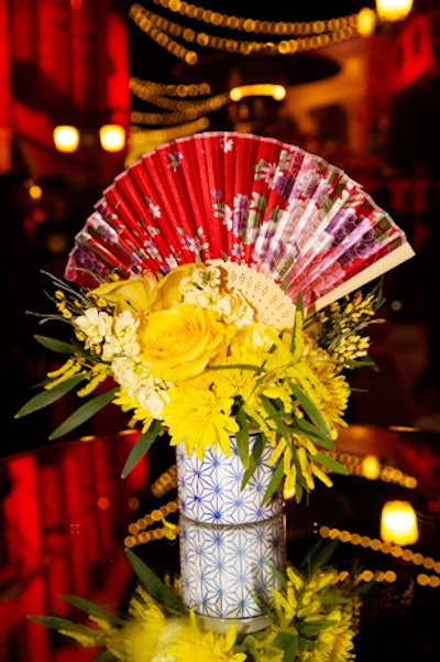 Decor throughout the event incorporated fans and other China-inspired decor.