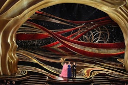 Maya Rudolph, Tina Fey, and Amy Poehler deliver a comedic monologue at the 91st Oscars, which took place February 24 at the Dolby Theatre in Los Angeles.