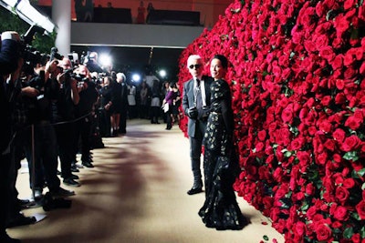Lagerfeld arrived on the red carpet during the Museum of Modern Art’s annual film benefit, which honored director Pedro Almodóvar, in November 2011. The event was underwritten by Chanel and included co-chairs Anna Wintour and Lagerfeld.