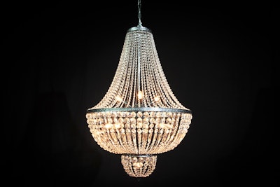 Empire chandelier, $589 (plus extra fees for shipping and installation), available to ship from the Netherlands to North America from Chandelier Rental
