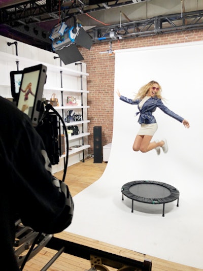 In the Studio space, guests encountered clips from the David Sims-lensed campaign and could star in their own Michael Kors campaign—if just for their Instagram accounts. Trampolines, clothing and accessories from the campaign as well as other props recreated the set while Hypno AIR cameras captured shareable videos and images.
