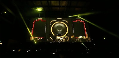 Large LED screen projection mapping