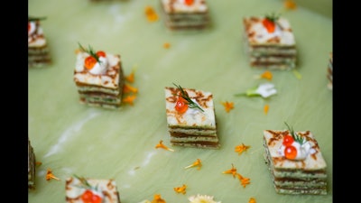 Napoleon of Smoked Salmon and Fresh Dill