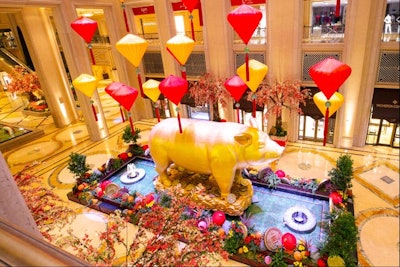 The Venetian’s Year of the Pig Installation
