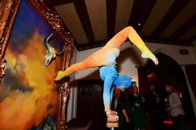 The Los Angeles premiere of the series took place later the same week, with an after-party at the Chateau Marmont. The event featured entertainment similar to the New York premiere, including acrobatic dancers performing a routine in front of a massive painting with a 3-D effect. Little Cinema also produced and directed the event. Event Eleven was the local production partner.