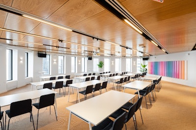 Sun-drenched Penthouse meeting space.