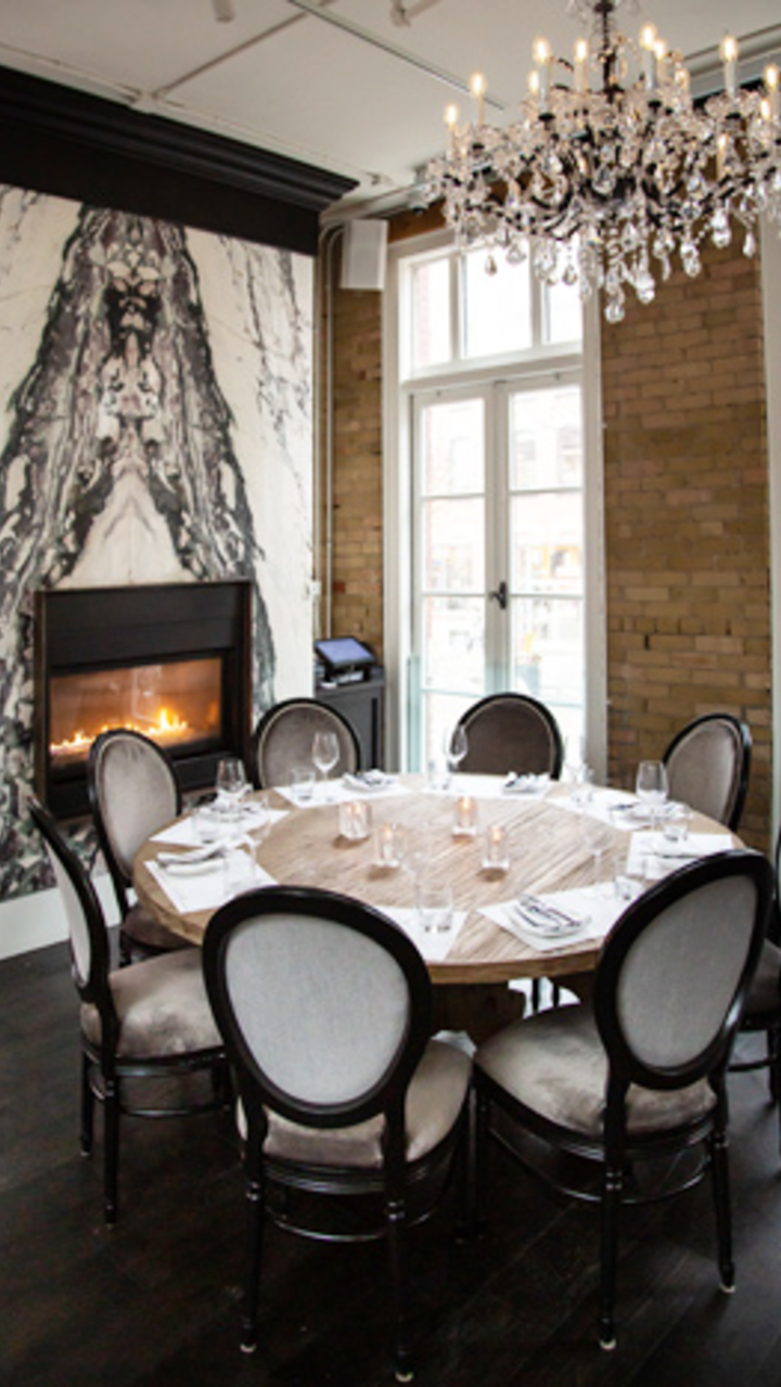 In December, MRBL opened on King Street West as a classic American steak house. The restaurant, which replaces Drake and Susur Lee’s concept Fring’s measures 3,500 square feet and features marble pillars, tabletops, counters, and decorative pieces throughout. Mademoiselle is the champagne lounge located on the lower level of the building. It seats 50 or holds 120 for receptions. The restaurant features an open kitchen with a semiprivate dining chef’s table for 10. The menu features steak house fare including tuna tartare, Caesar salad, and, of course, a selection of steaks. The restaurant seats 180 or holds 200 cocktail style. Full buyouts are available.