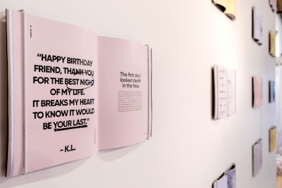 A magazine wall featured 24 entries that told a variety of stories.