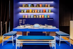 Novita Communications partnered with design studio Maiarelli Studio to create an installation that aimed to connect reading with the feeling of empathy. Instead of plates, open, overturned books, each covering the topic of AIDS, occupied the place settings and stacks of books served as table legs.