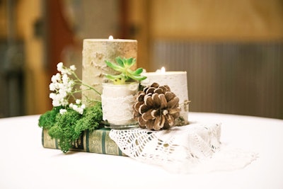Use a centerpiece that doesn't include flowers