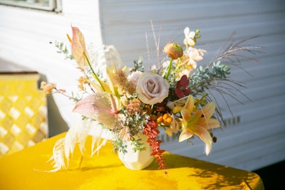 Arvo Floral Studio created eclectic, eye-catching foral arrangements for the event.