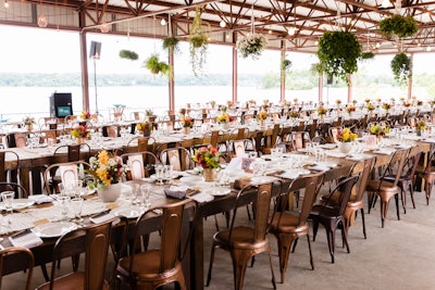 Unmatched dining on the riverfront under the cover of Lidgerwood Pavilion