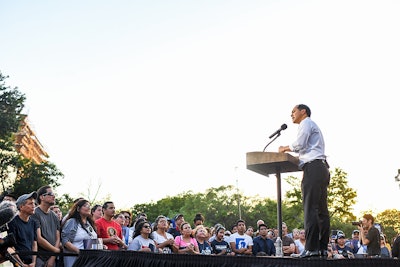 Presidential candidate Julian Castro speaks at a rally in San Antonio, TX