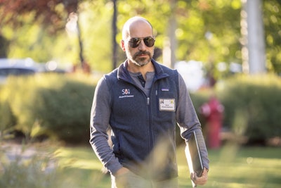 Uber C.E.O. Dara Khosrowshahi wears a co-branded Patagonia vest at the Allen & Co. Media and Technology Conference in Sun Valley, Idaho, in July 2016.