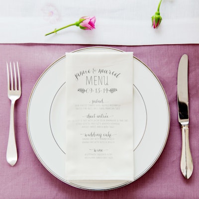 Huddleson’s Event Menu Napkins