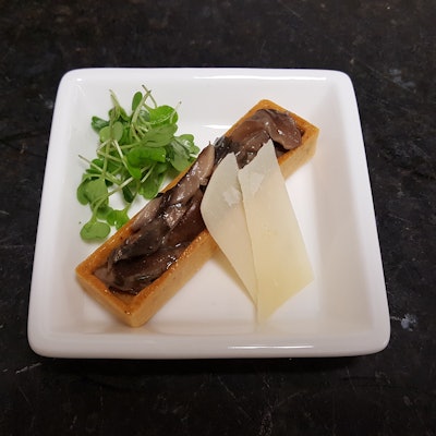 Hors d'oeuvre - Wild Mushroom Tartlette with Parmesan Cheese
