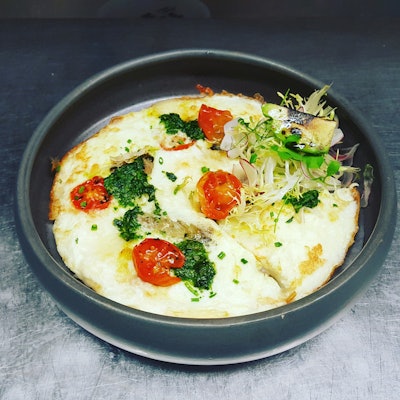 Healthy Egg white Frittata with Pesto