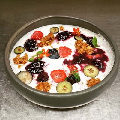 Coconut Yogurt with Granola and Fresh Berries